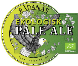 Etikett av Rådanäs Ekologisk Pale Ale