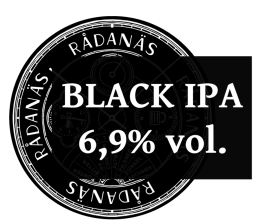 Etikett av Rådanäs Black IPA